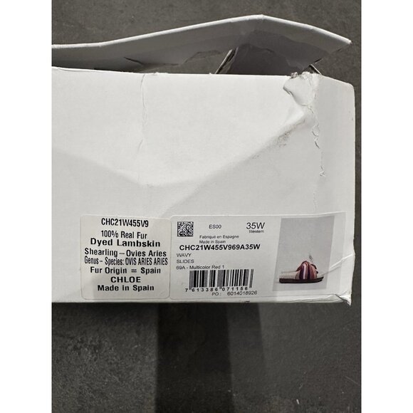 Chloe Wavy Slides Sandals Multicolor Red - Picture 3 of 7